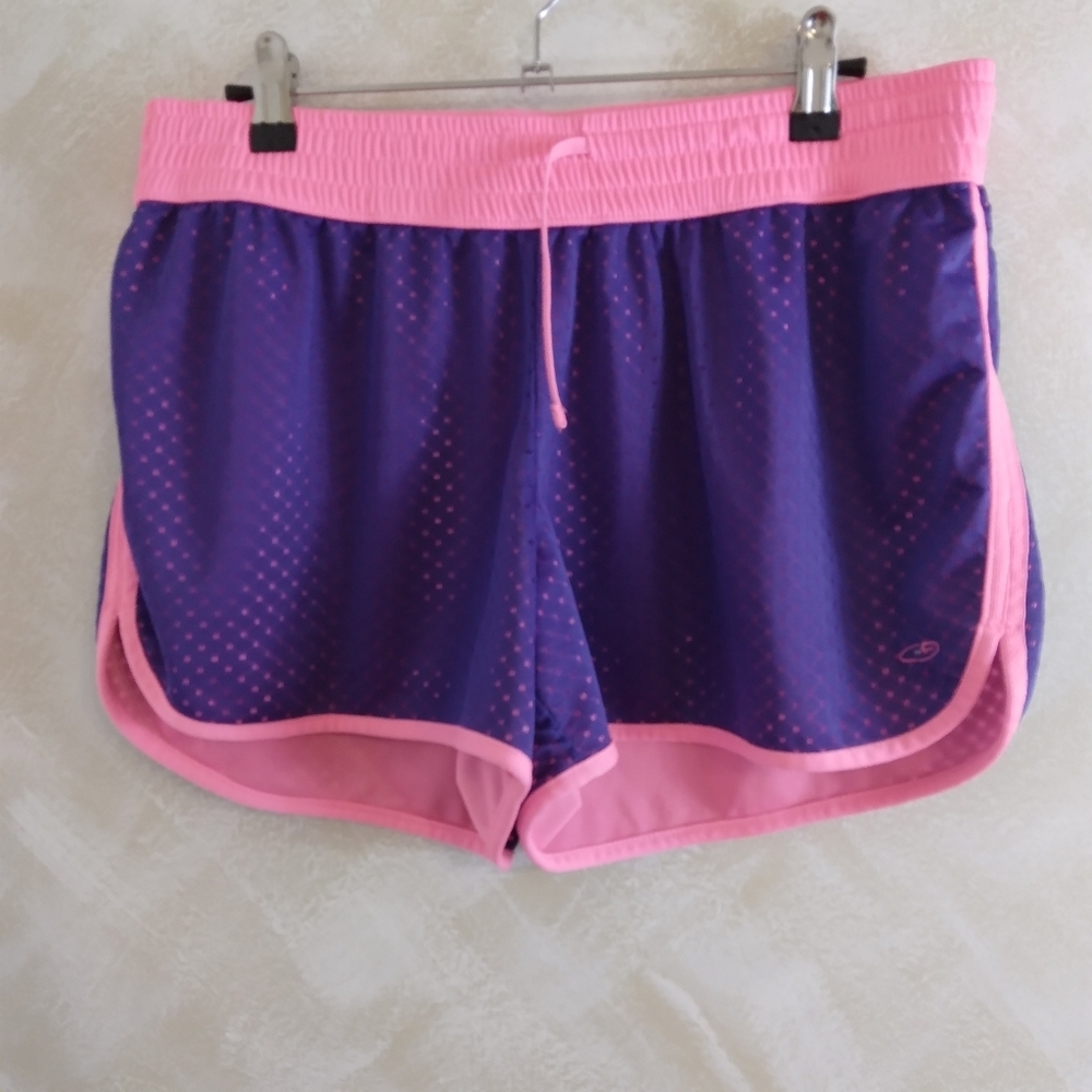 C9 Champion Pink and Purple Athletic Running Shorts Reversible